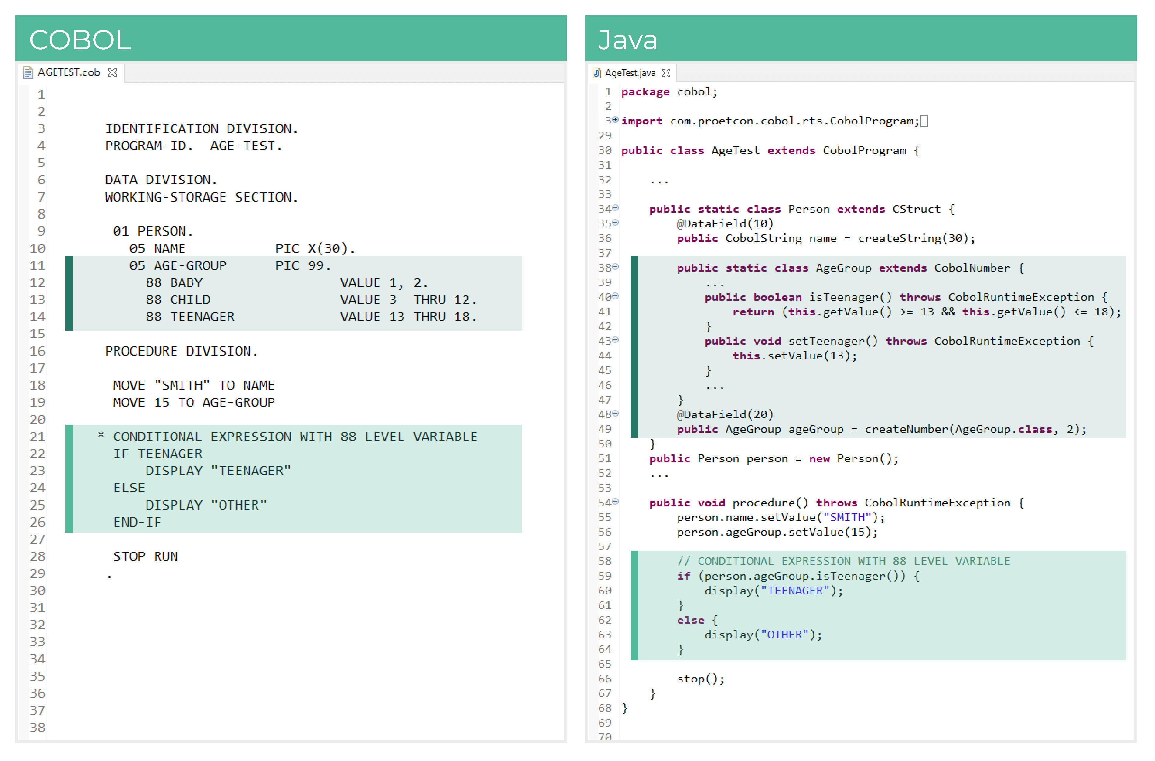 Beispiel für die Migration von 88er Stufen